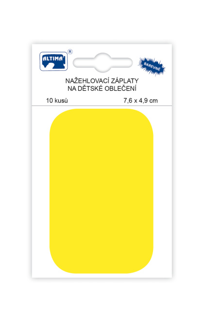 Nažehľovacie záplaty malé 10 ks v balení - žltá